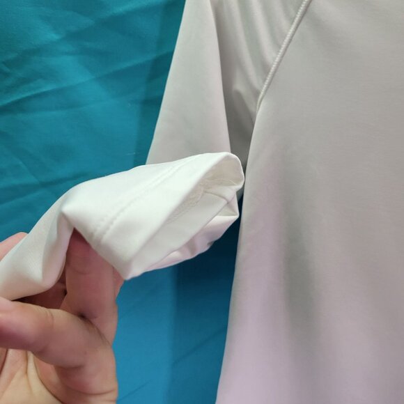 Under Armour Youth L White Long-Sleeve ColdGear Fitted Shirt - Picture 8 of 10